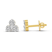 0.35 Ct Round Stud Earrings |  14K Yellow Gold