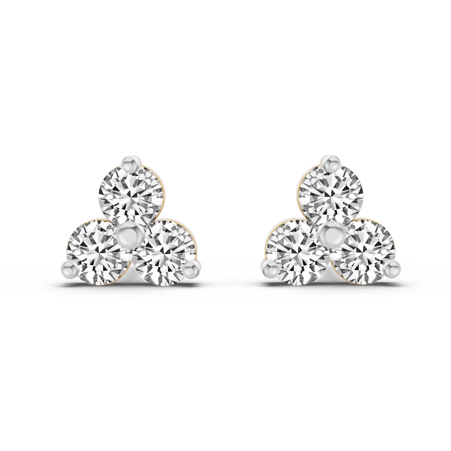 0.35 Ct Round Stud Earrings |  14K Yellow Gold