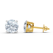 2.28 Ct Solitaire Stud Earrings | 14K Yellow Gold