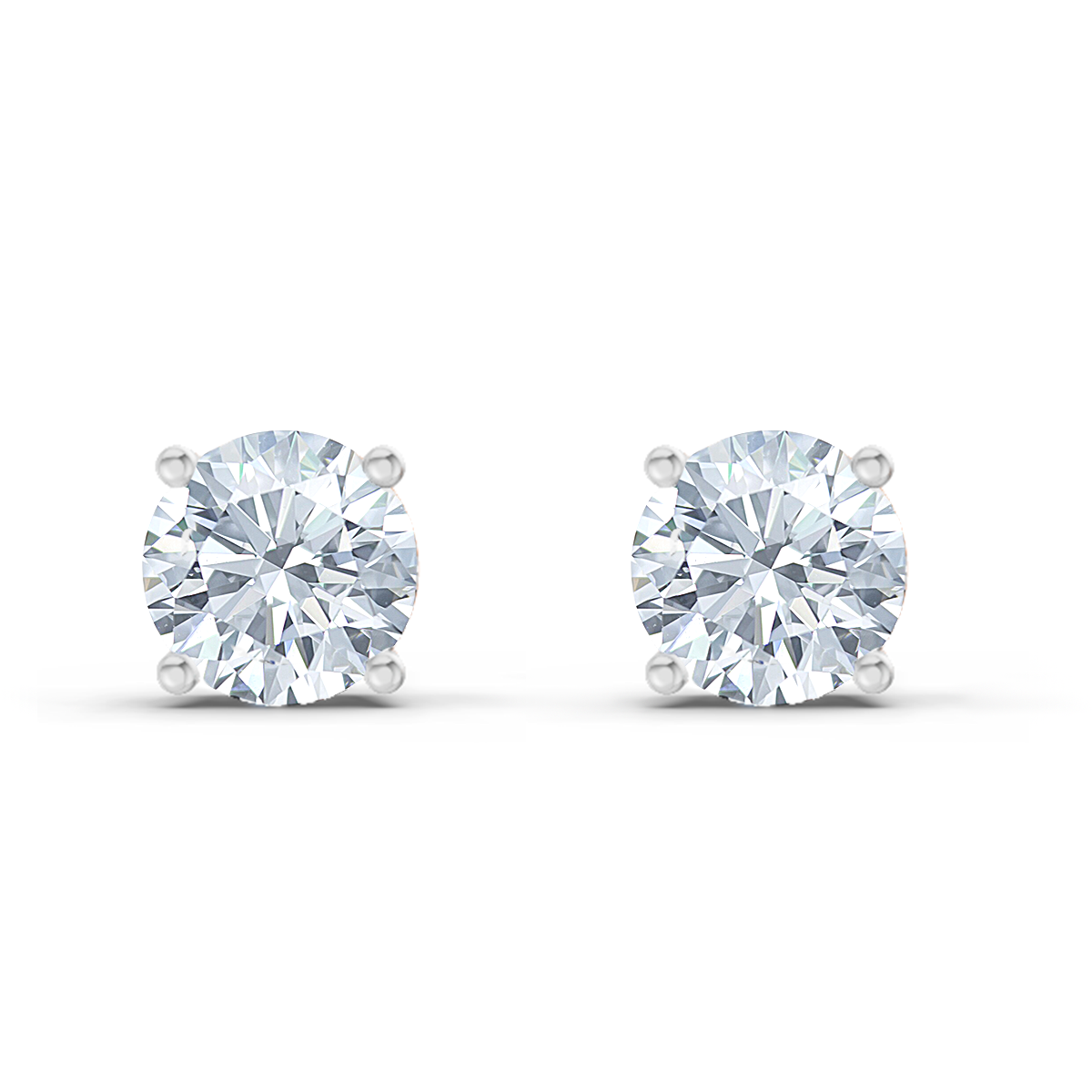 2.28 Ct Solitaire Stud Earrings | 14K Yellow Gold