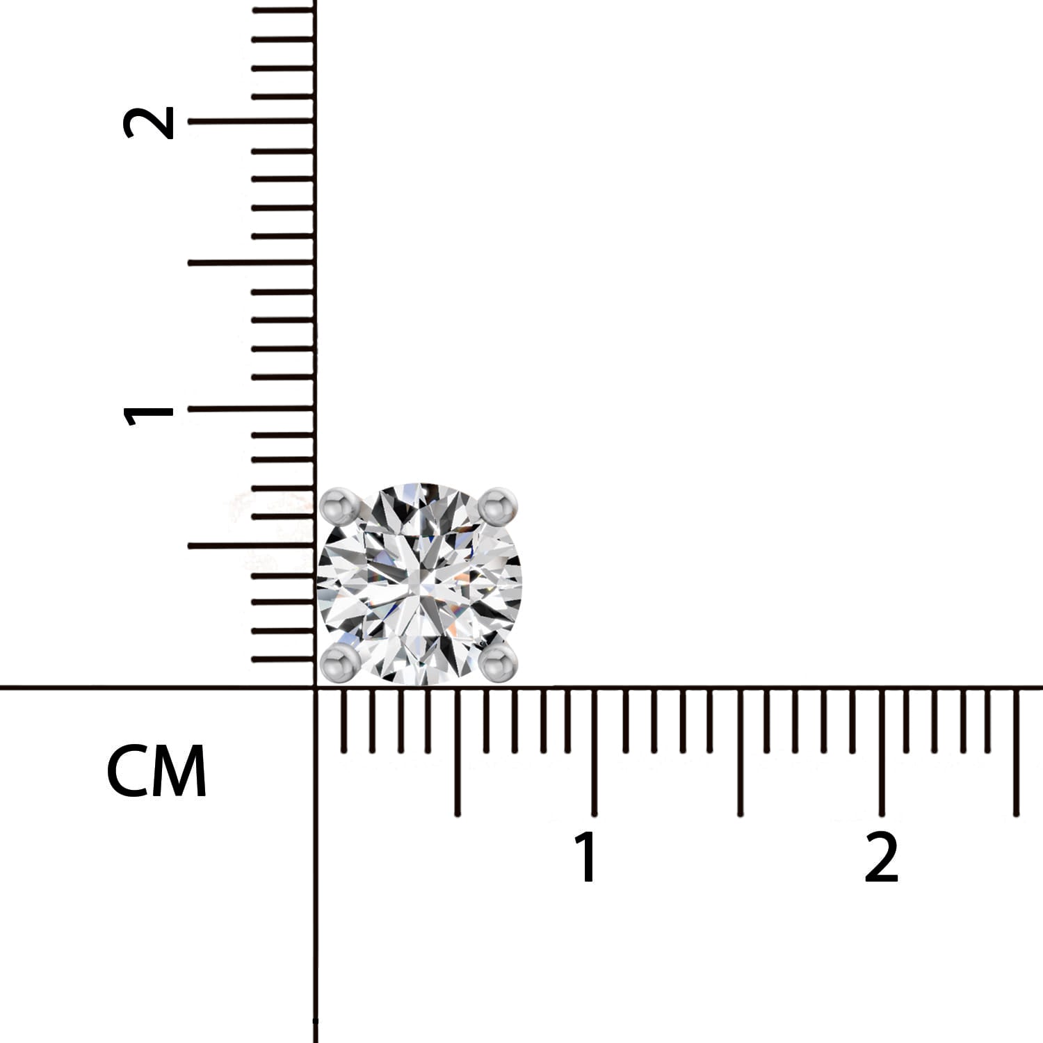 2.28 Ct Round Shape 4 Prong Solitaire Diamond Stud Earrings | 14K Rose Gold