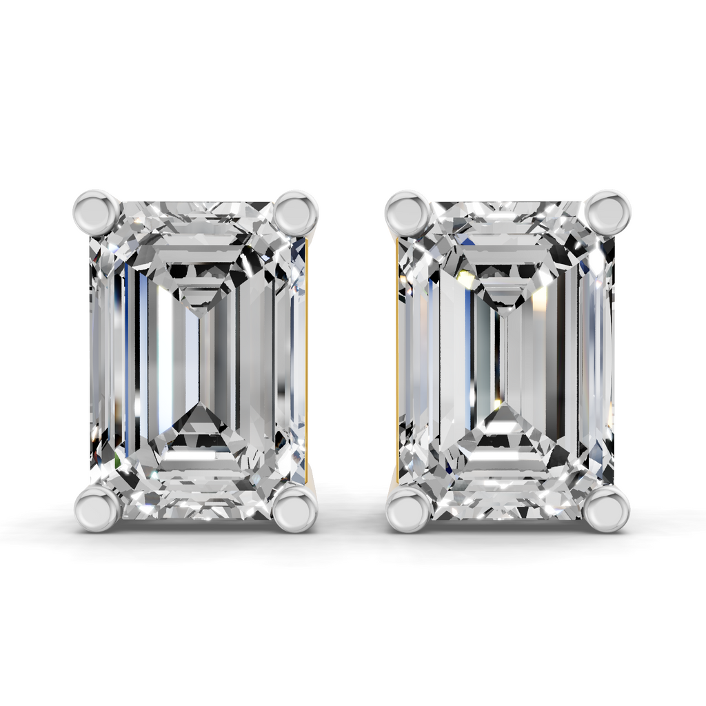 Sparkles Emerald Stud Diamond Earring