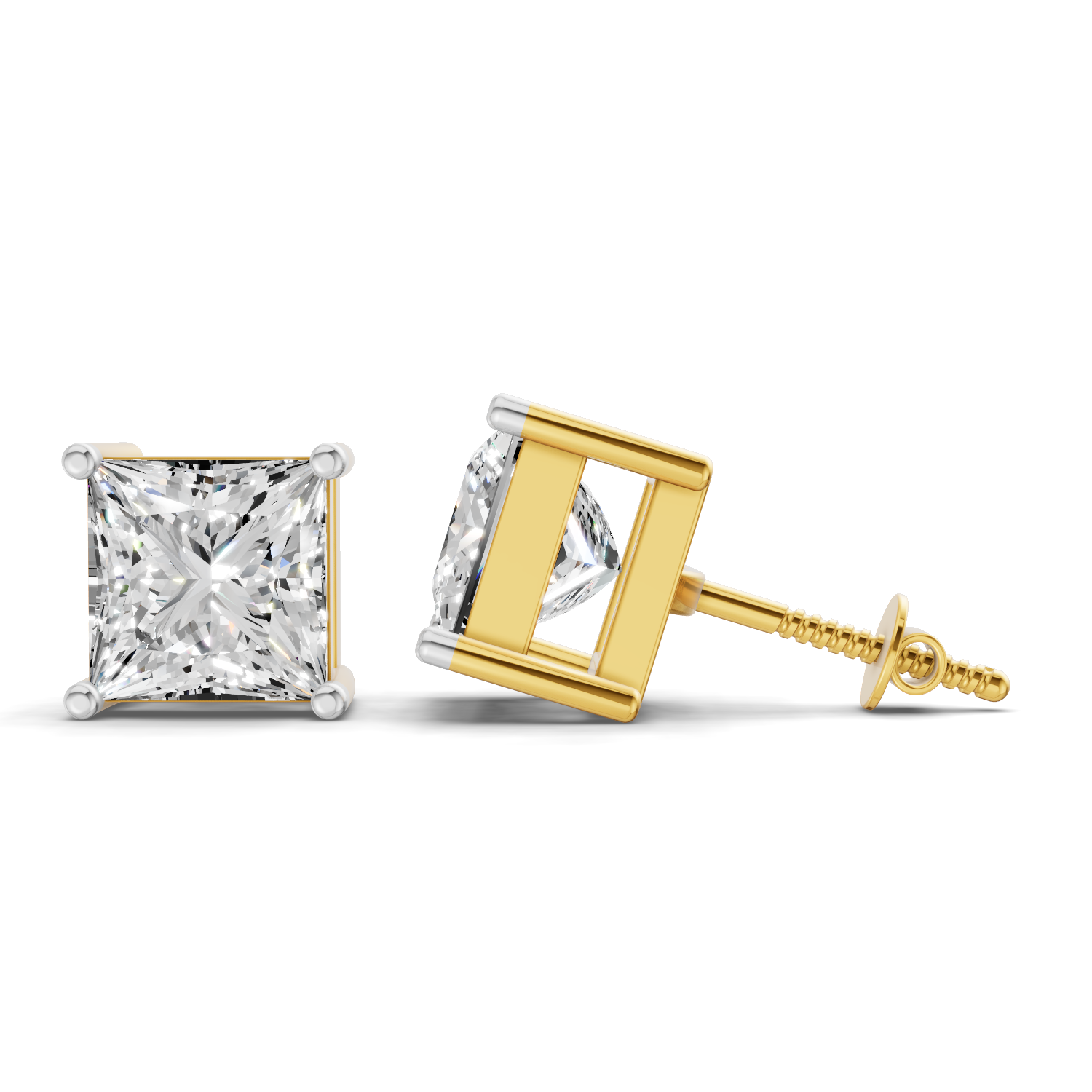 Sparkles Princess Cut Prowess Diamond Earring