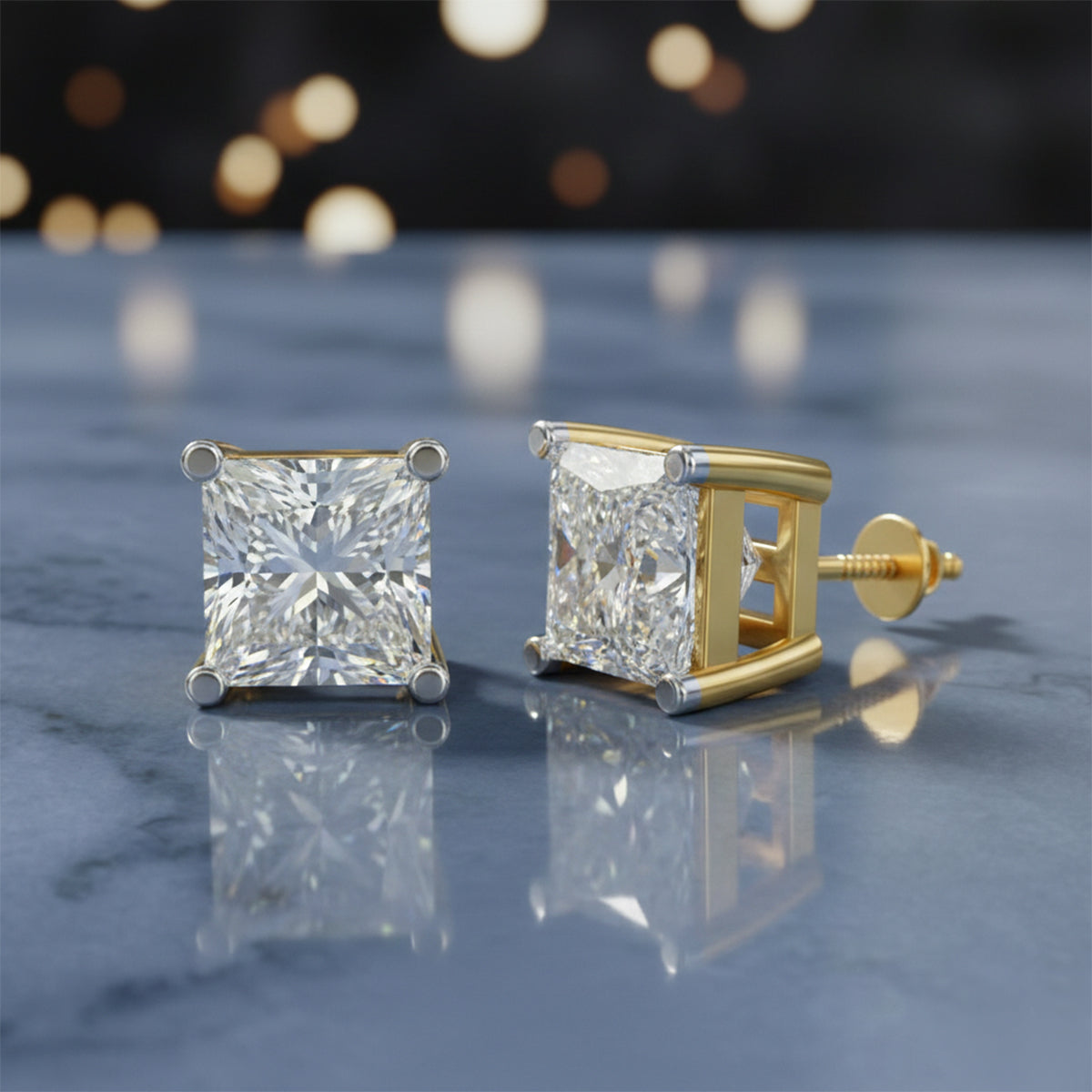 Sparkles Princess Cut Prowess Diamond Earring