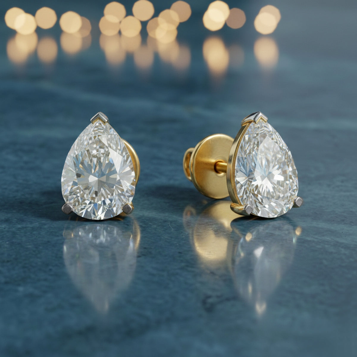 Sparkles Pear Perfection Diamond Earring
