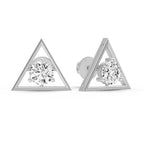 0.67 Ct  Round Shape Diamond Solitaire Stud Earrings | 14K Rose Gold