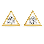 0.67 Ct  Round Shape Diamond Solitaire Stud Earrings | 14K Rose Gold