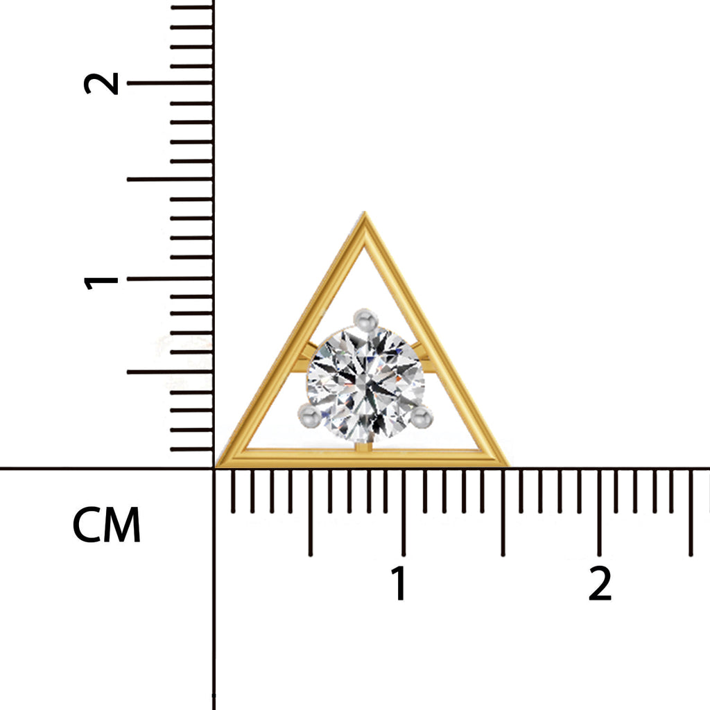 0.67 Ct  Round Shape Diamond Solitaire Stud Earrings | 14K Rose Gold