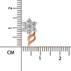 0.97 Ct  Round Shape Diamond Floral Stud Earrings | 14K Rose Gold