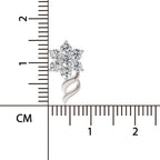 0.97 Ct  Round Shape Diamond Floral Stud Earrings | 14K Rose Gold