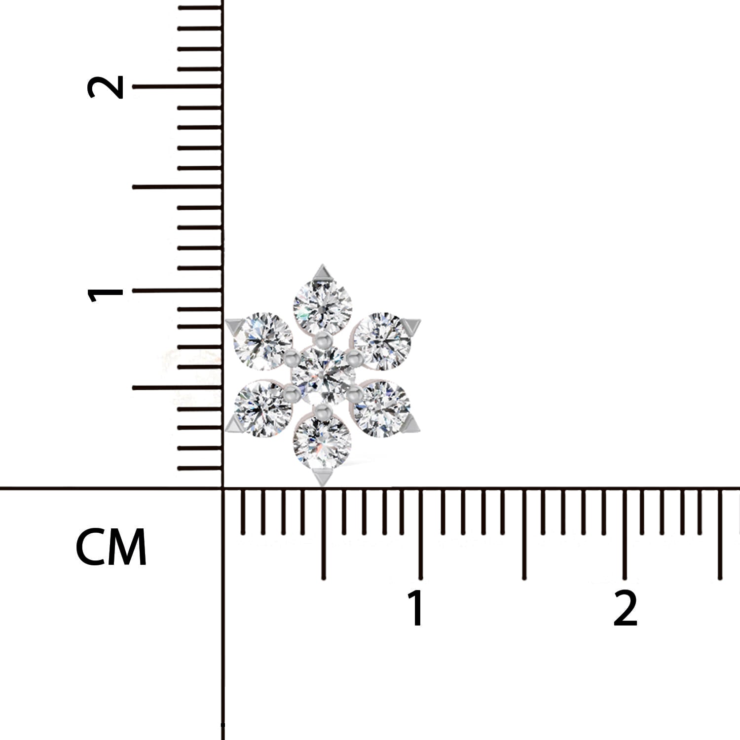 0.98 Ct  Round Shape Diamond Floral Cluster Stud Earrings | 14K Rose Gold