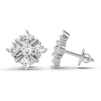 0.98 Ct  Round Shape Diamond Stud Earrings | 14K Rose Gold
