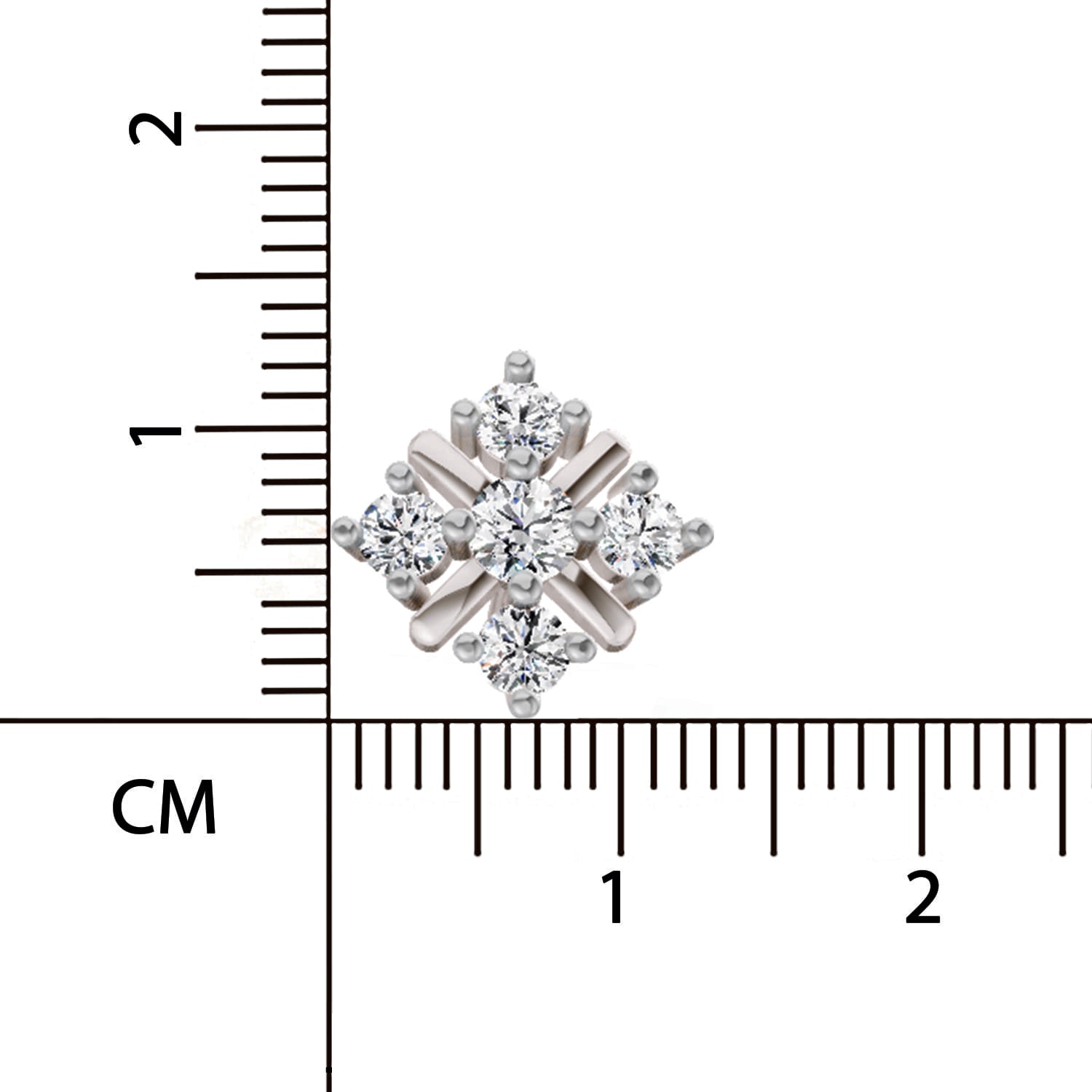 0.98 Ct  Round Shape Diamond Stud Earrings | 14K Rose Gold