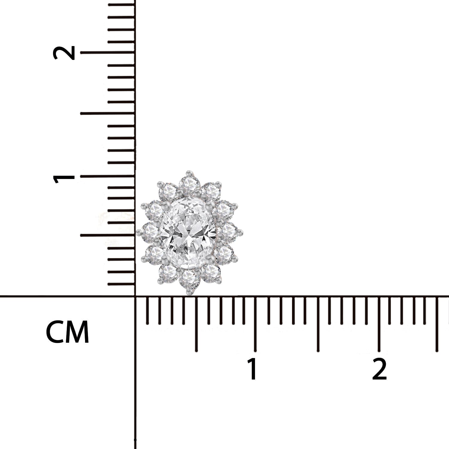 1.25 Ct  Oval Shape Halo Diamond Stud Earrings | 14K Rose Gold