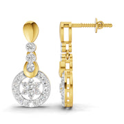 1.03 Carat  | 925 Sterling Silver Yellow Gold Plated Fashion Earrings