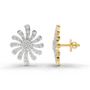 0.92 Carat  | 925 Sterling Silver Yellow Gold Plated Fashion Earrings