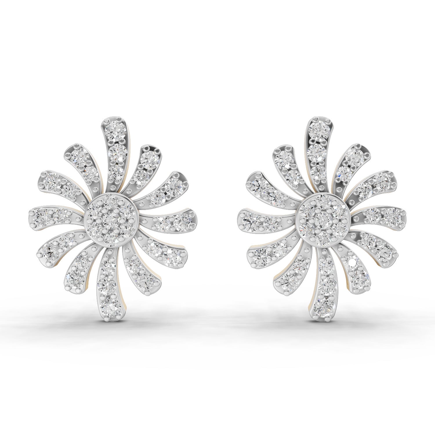 0.92 Carat  | 925 Sterling Silver Yellow Gold Plated Fashion Earrings