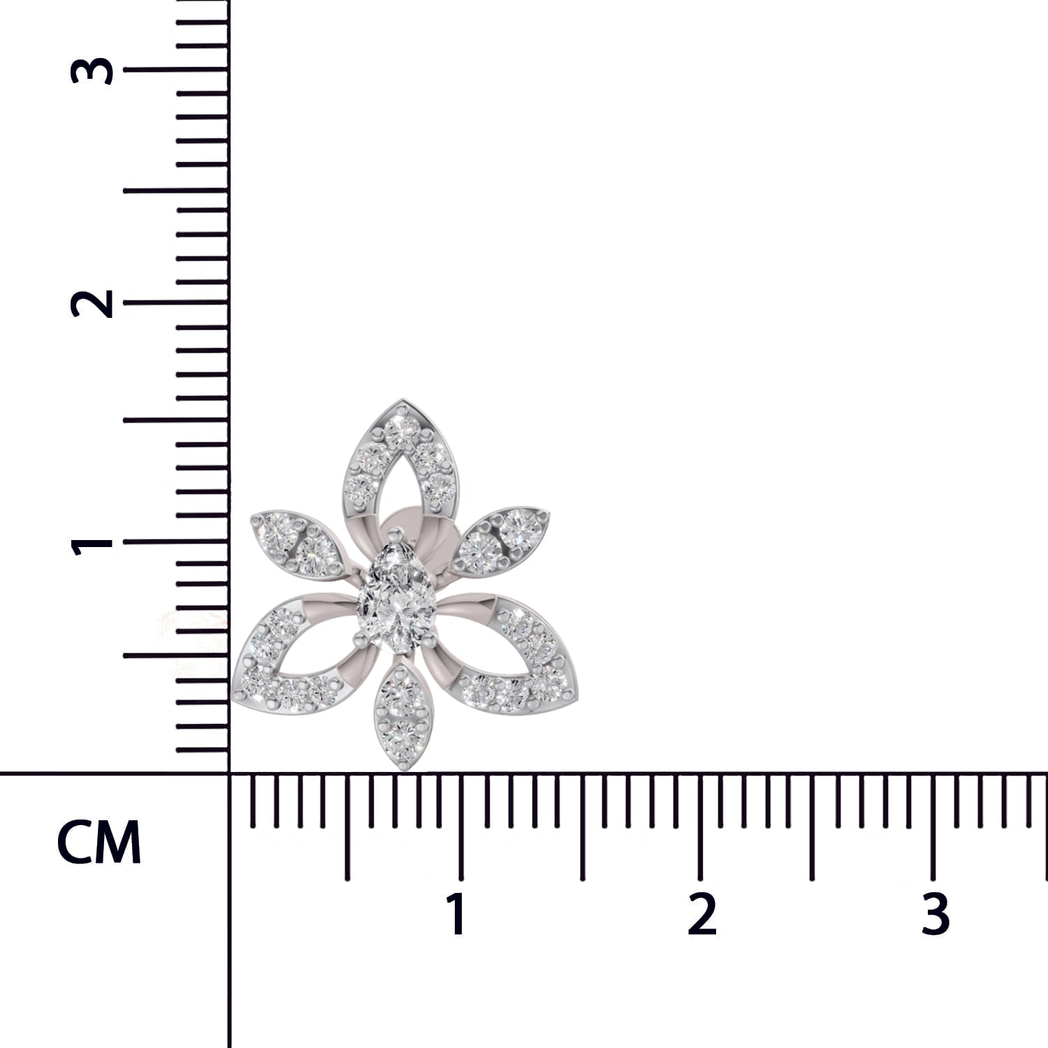 0.90 Carat Floral Earrings for Women | 14K White Gold