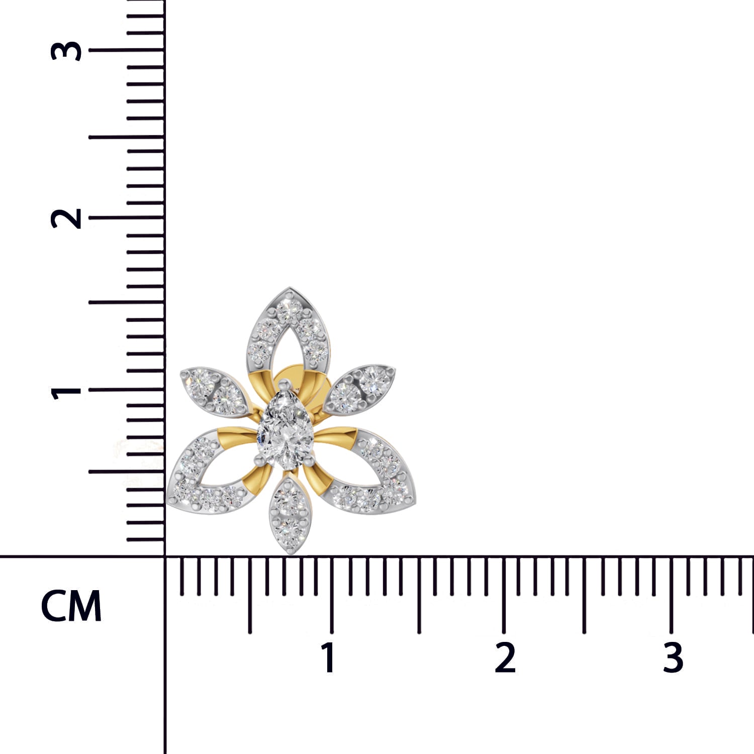 0.90 Carat Floral Earrings for Women | 14K Yellow Gold