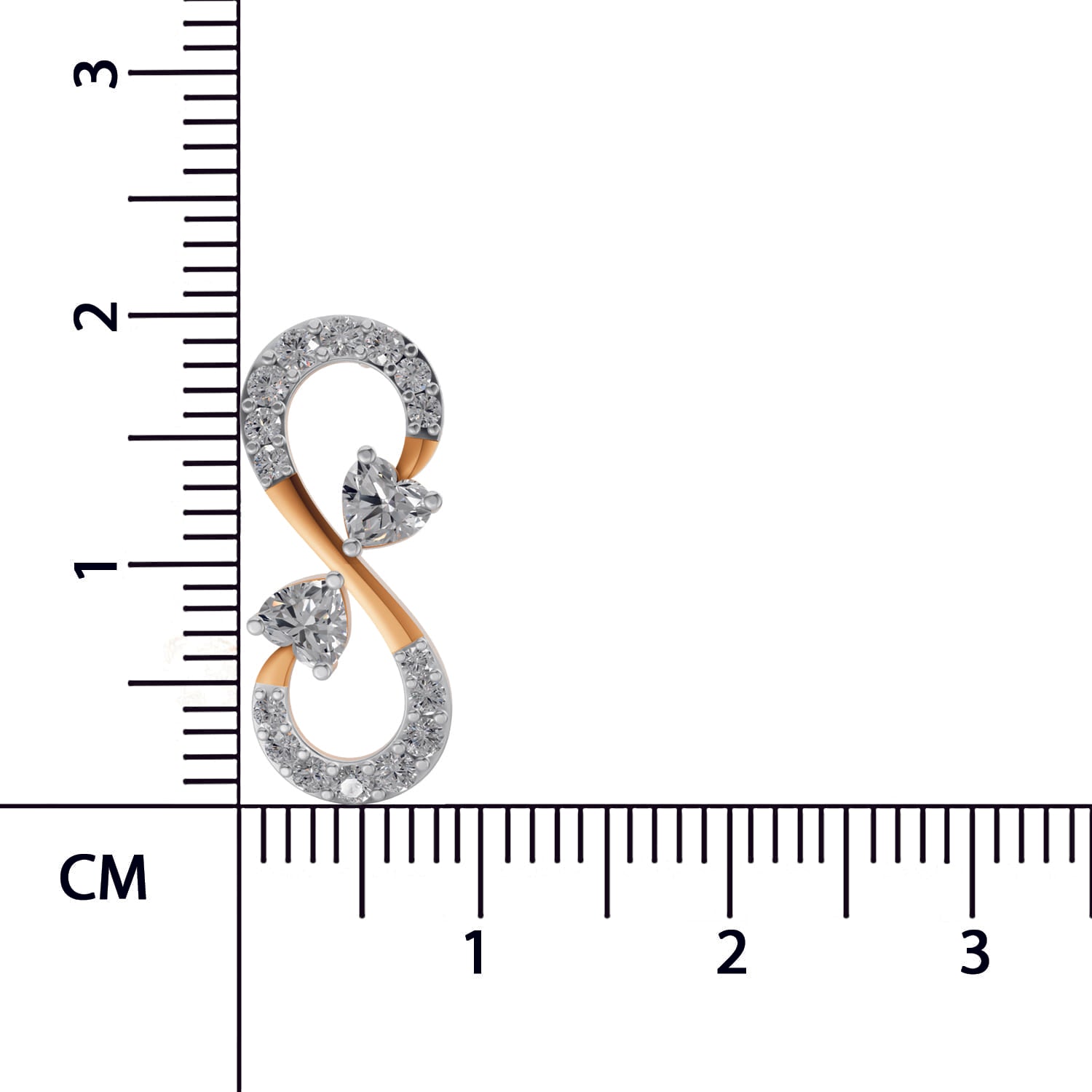 1.26 Carat Infinity Earrings for Women | 14K Rose Gold