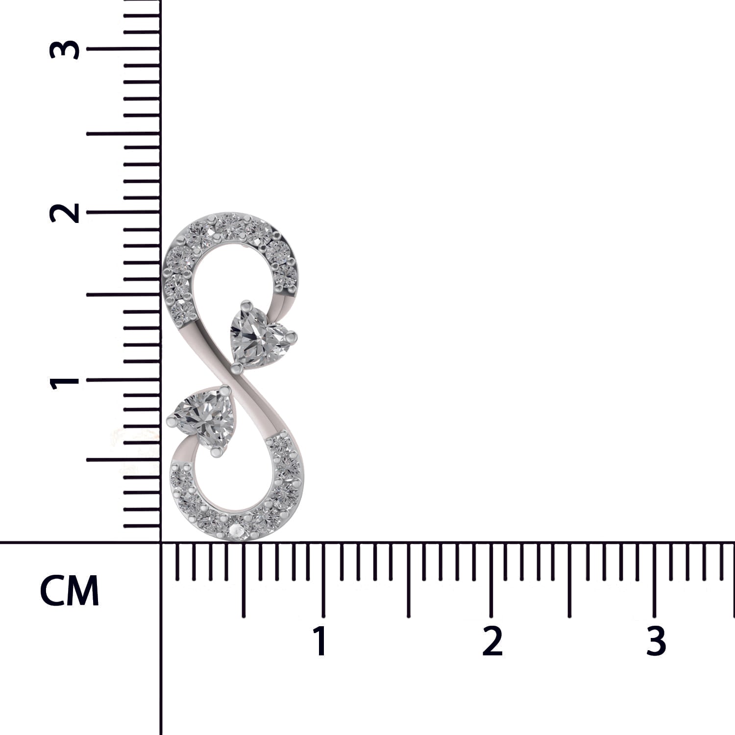 1.26 Carat Infinity Earrings for Women | 14K White Gold
