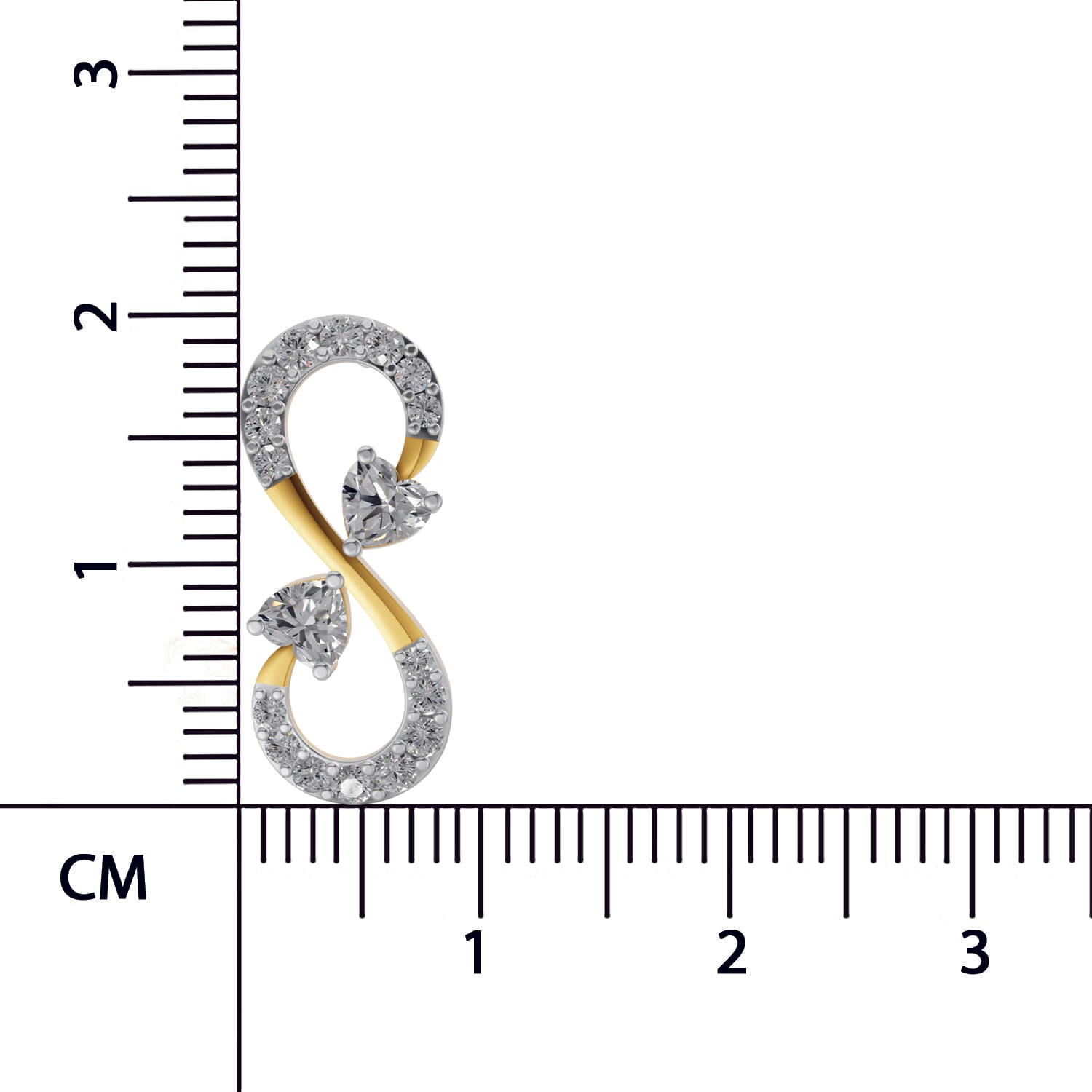 1.26 Carat Infinity Earrings for Women | 14K Yellow Gold