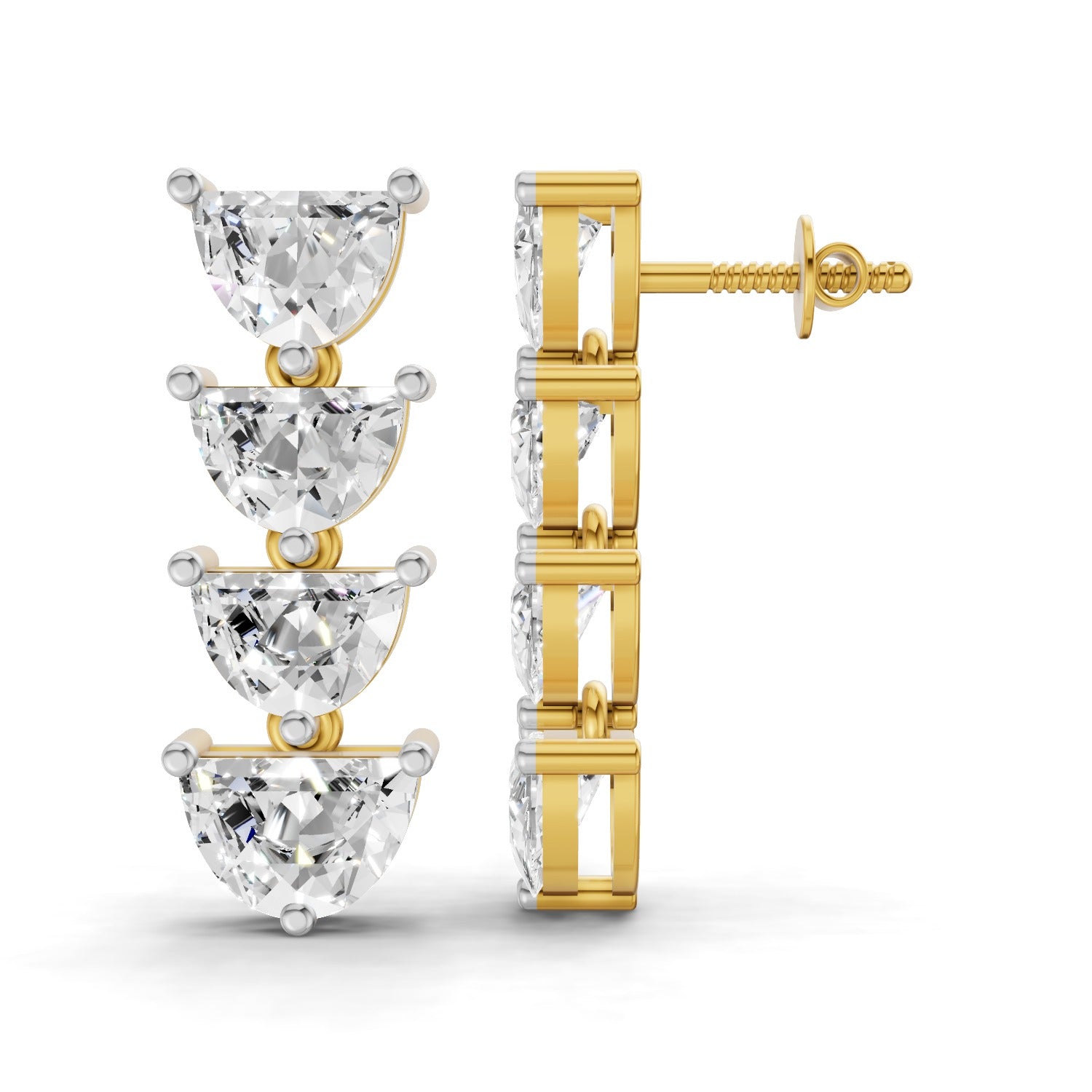 Sparkles Moonlit Curve Diamond Earring
