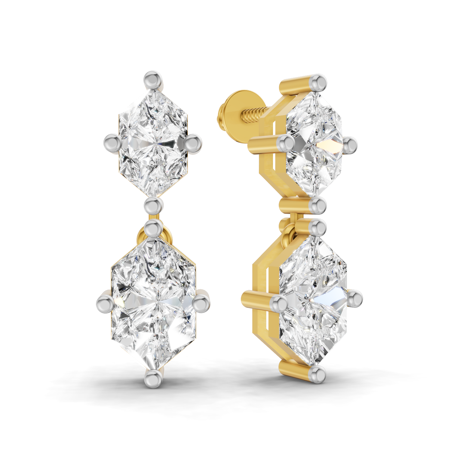 Sparkles Graceful Marquise Duet Diamond Earring