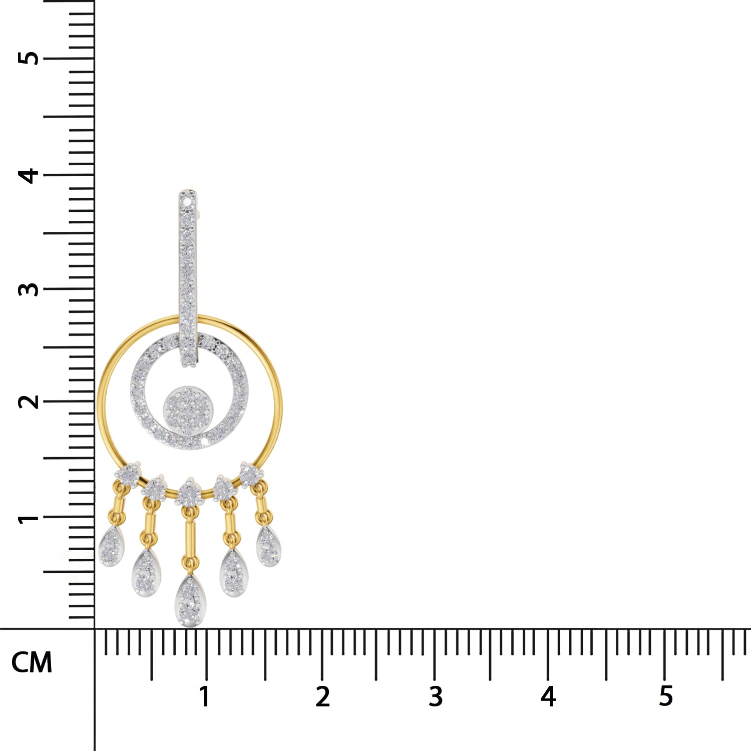 1.4 Carat  | 925 Sterling Silver Yellow Gold Plated Dream Catcher Earrings