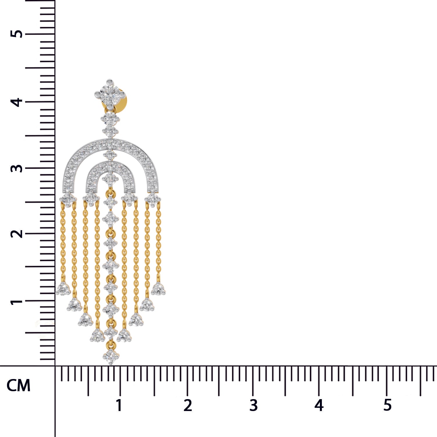 1.45 Carat Chandelier Earrings for Women | 14K Yellow Gold