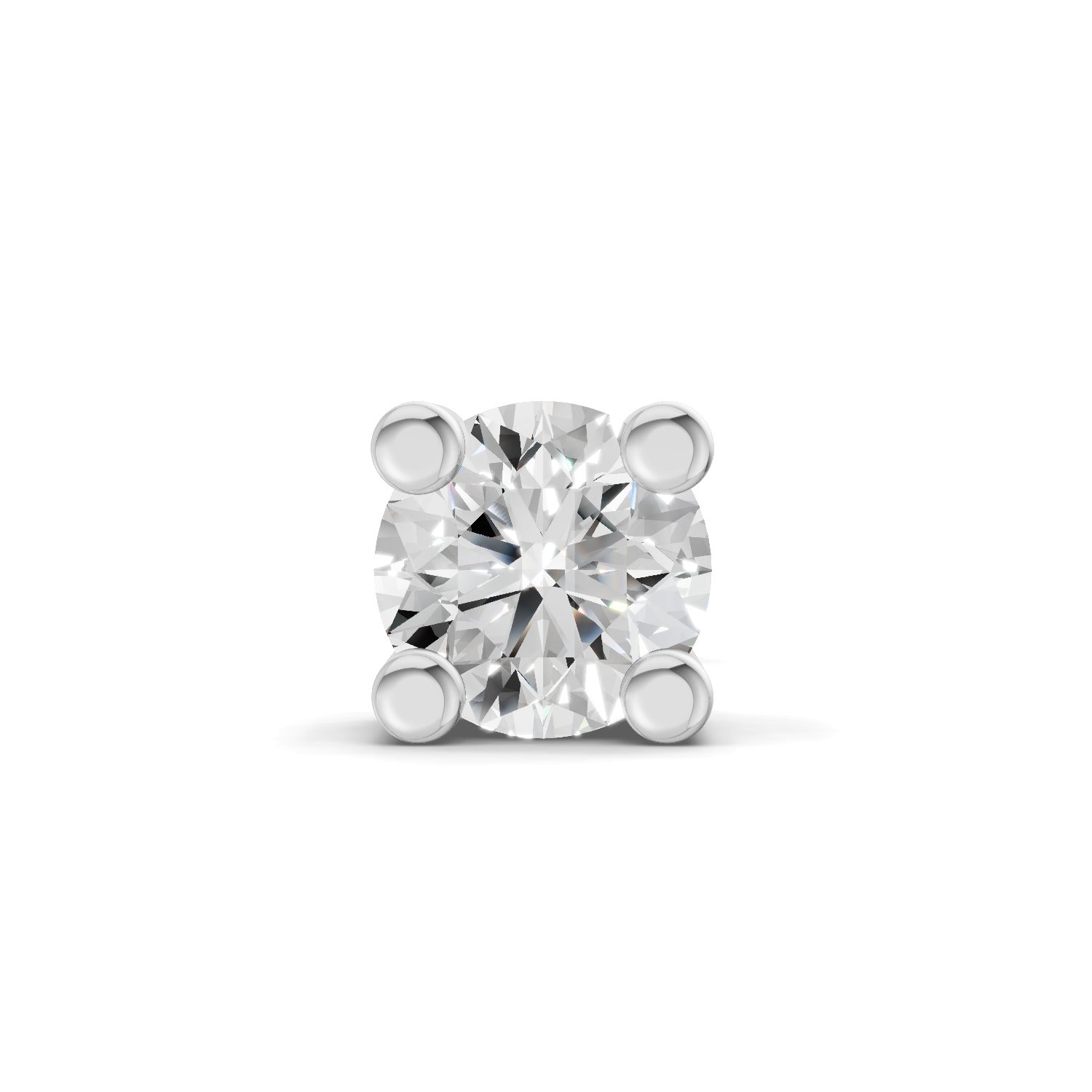 0.4 Carat Round Shape Solitaire Men's Stud | 14K Rose Gold