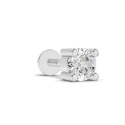 0.4 Carat Round Shape Solitaire Men's Stud | 14K Rose Gold