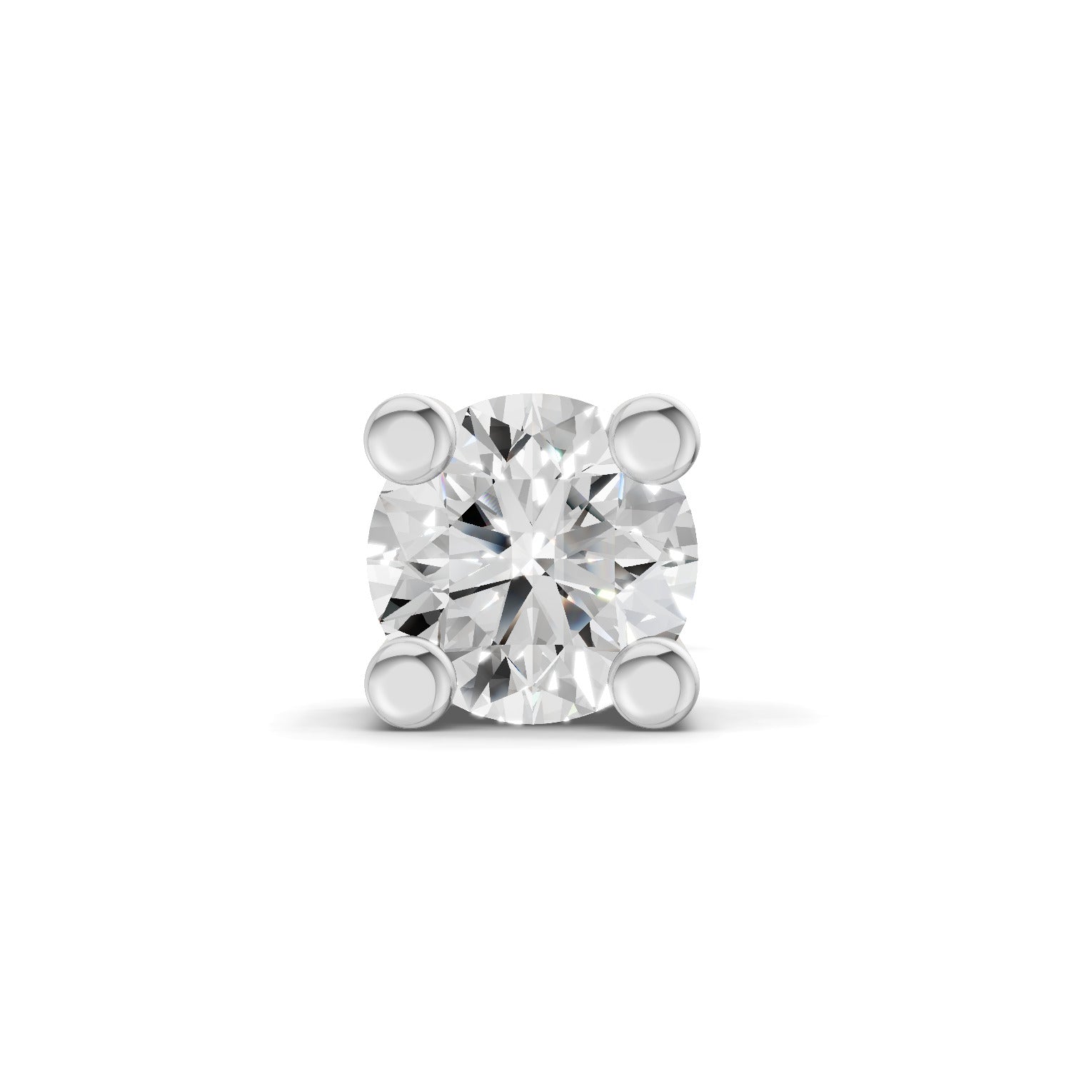 0.4 Carat Round Shape Solitaire Men's Stud | 14K Rose Gold