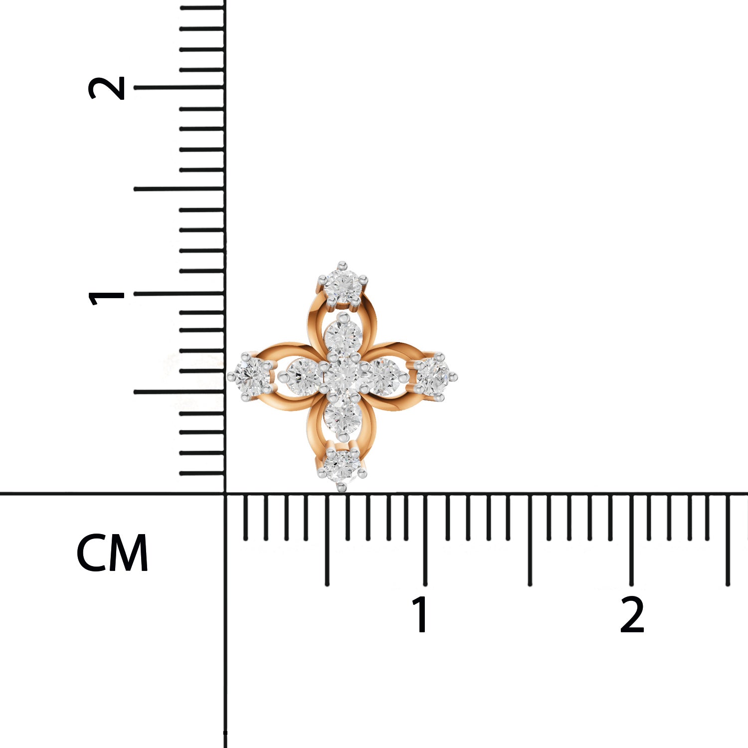 0.36 Carat Floral Stud Earrings | 14K Rose Gold