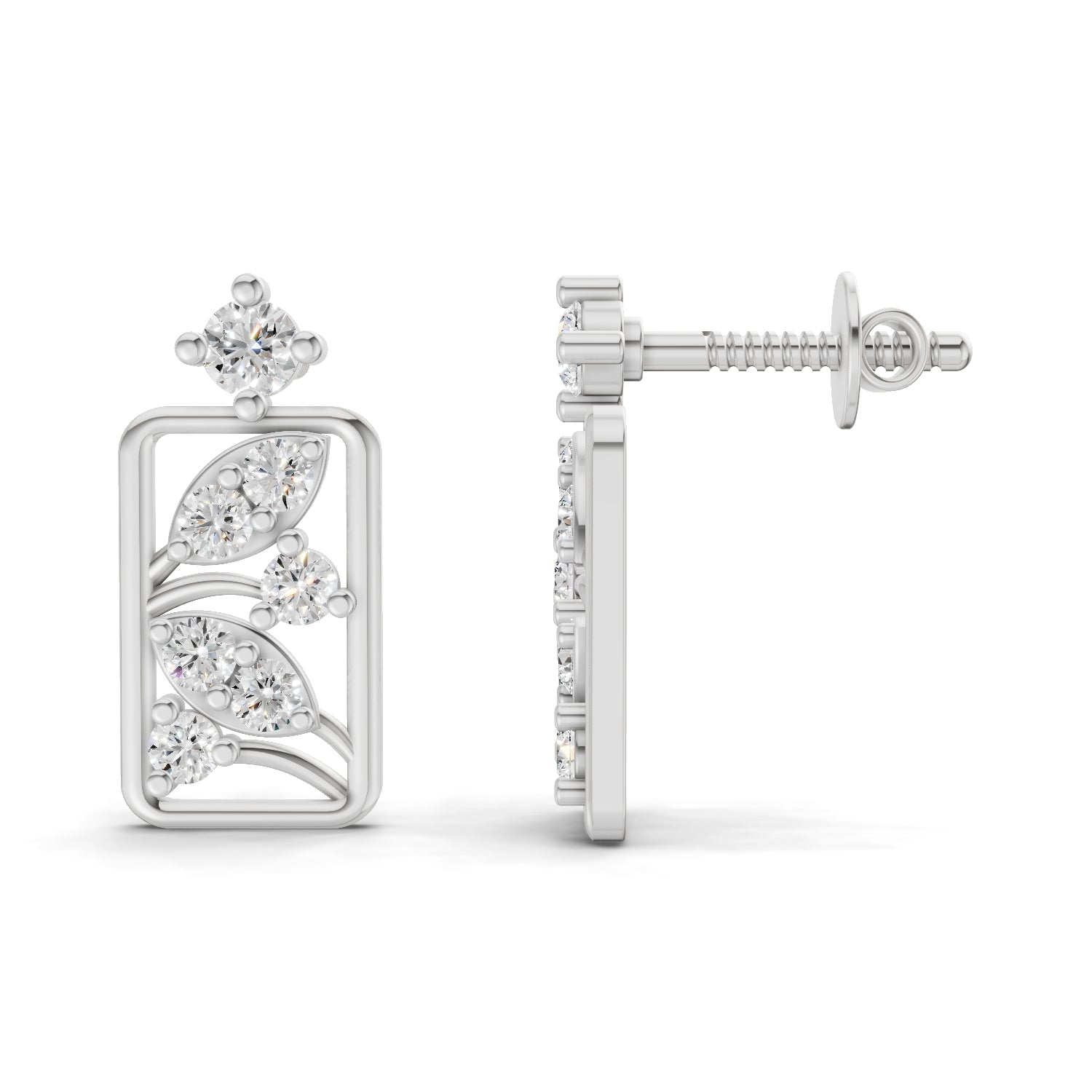 0.36 Carat Earrings | 14K White Gold