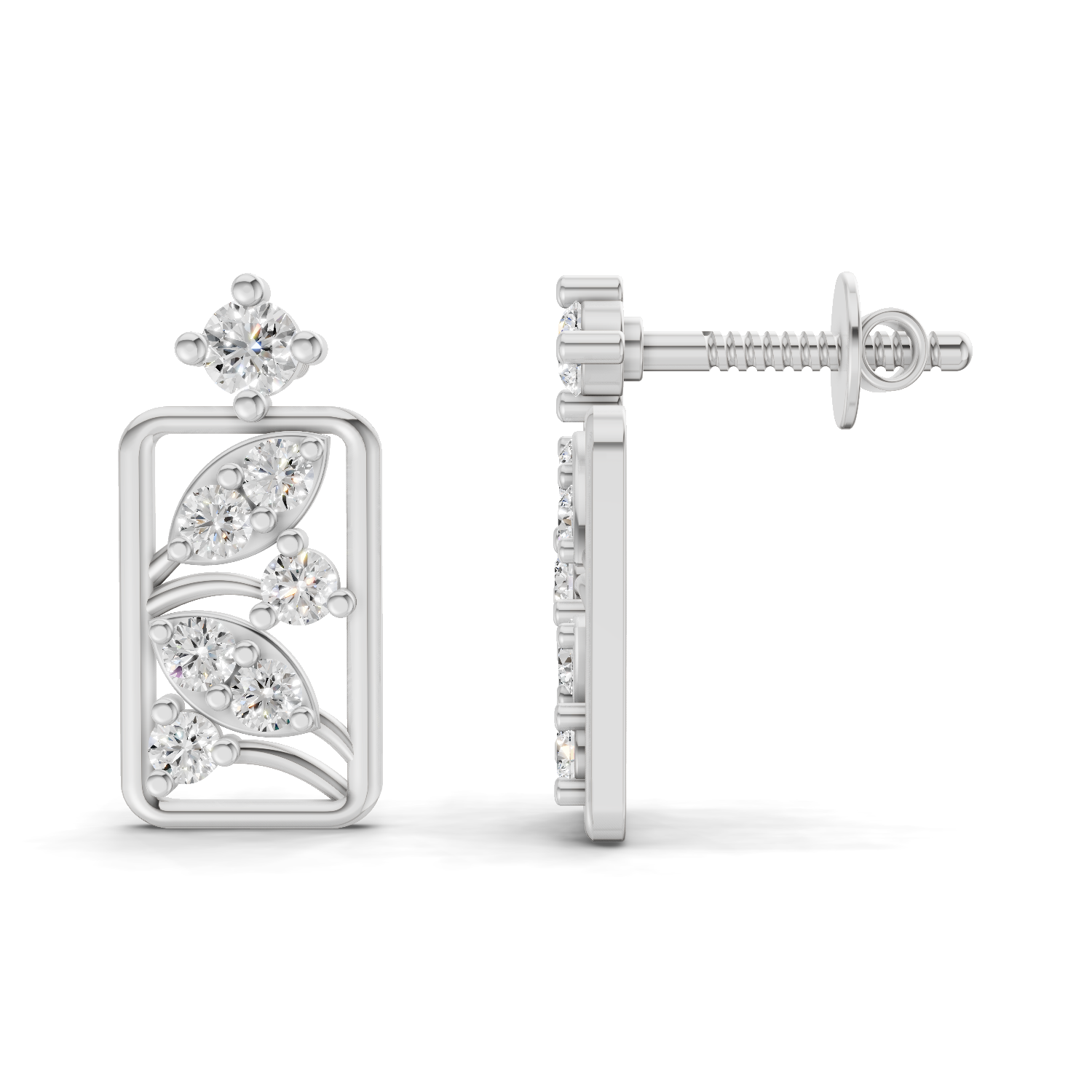 0.36 Carat Earrings | 14K White Gold