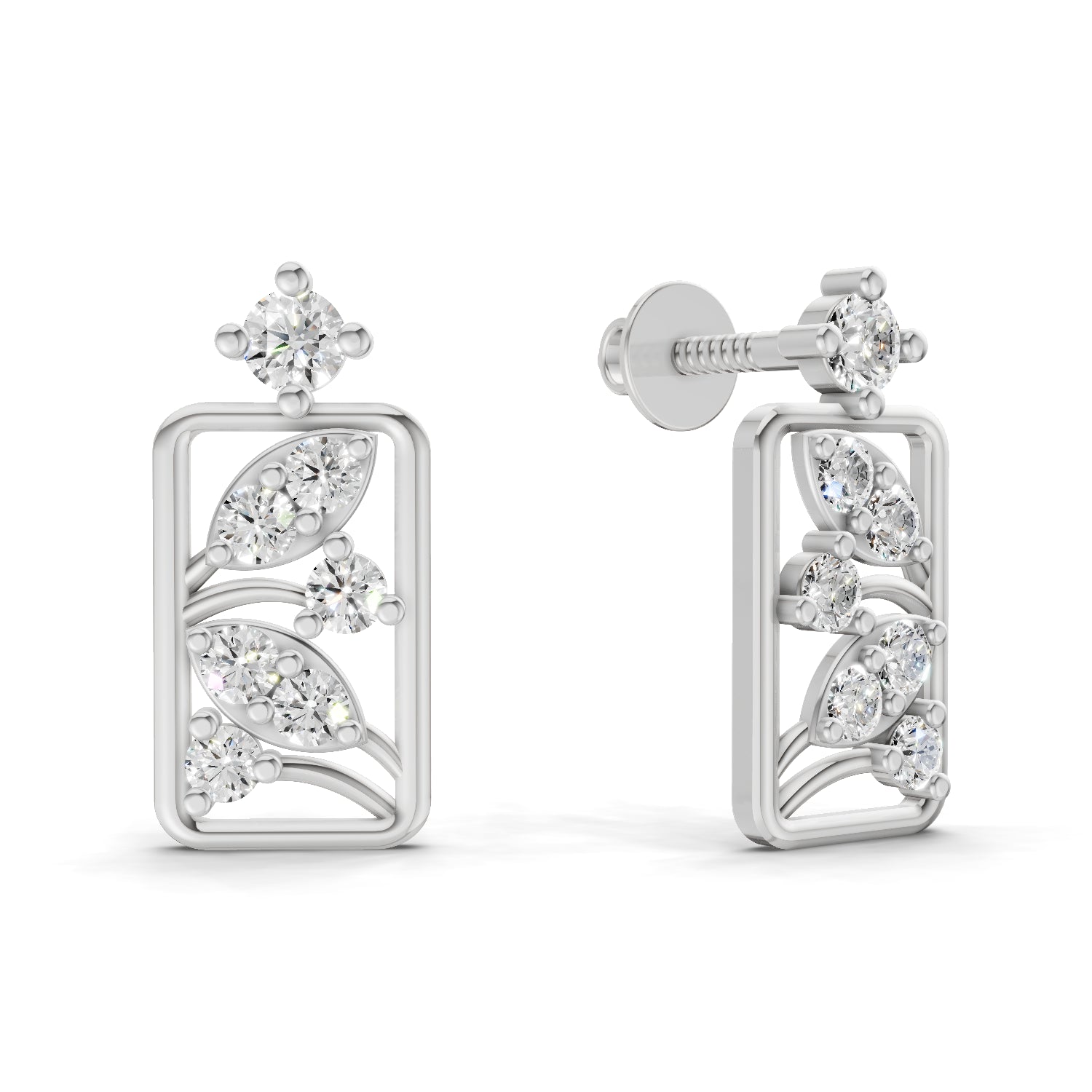 0.36 Carat Earrings | 14K White Gold