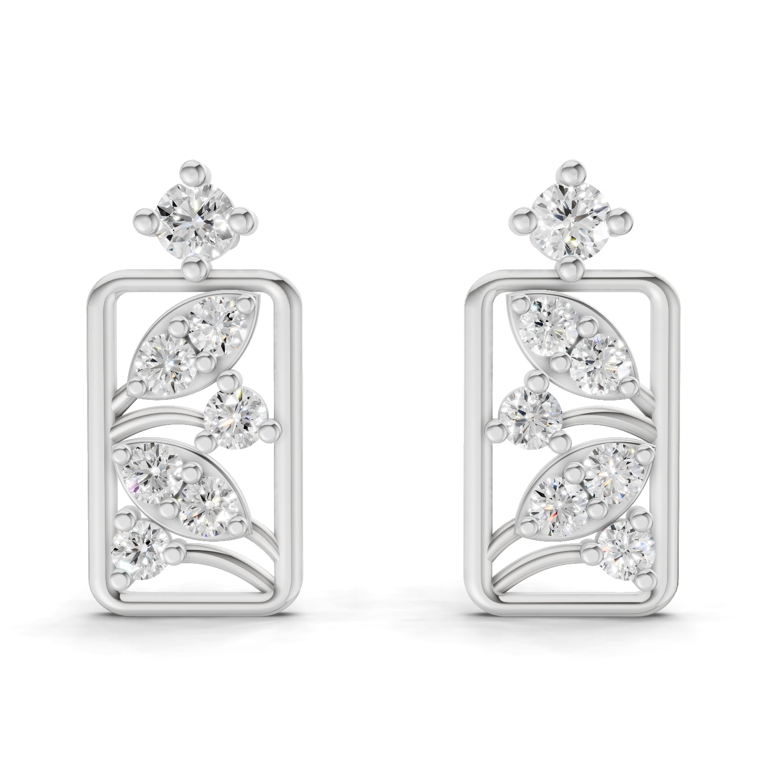 0.36 Carat Earrings | 14K White Gold