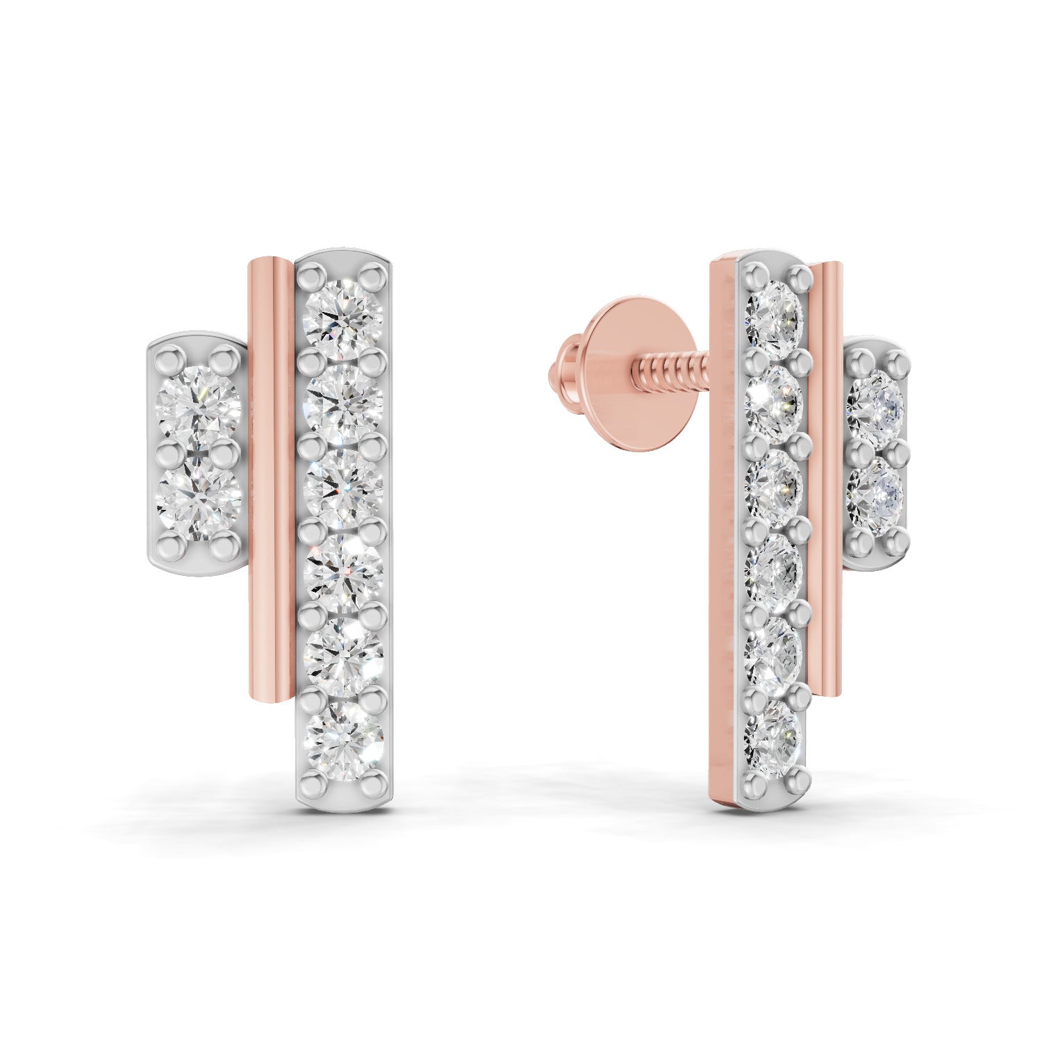 0.35 Carat Earrings for Women | 14K Rose Gold