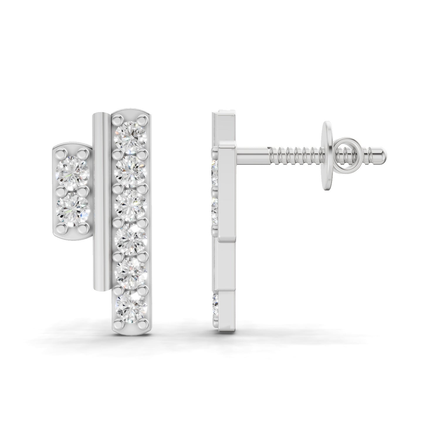 0.35 Carat Earrings for Women | 14K White Gold