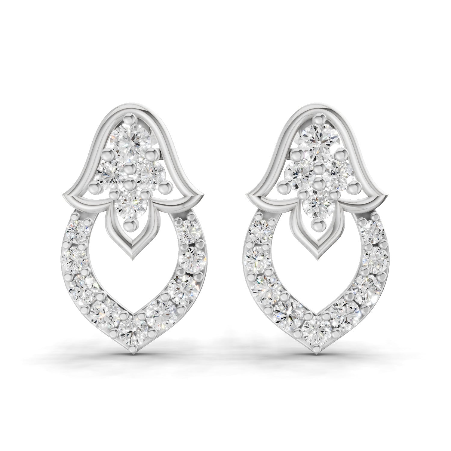 0.45 Carat Celestia Spark Earrings | 14K White Gold