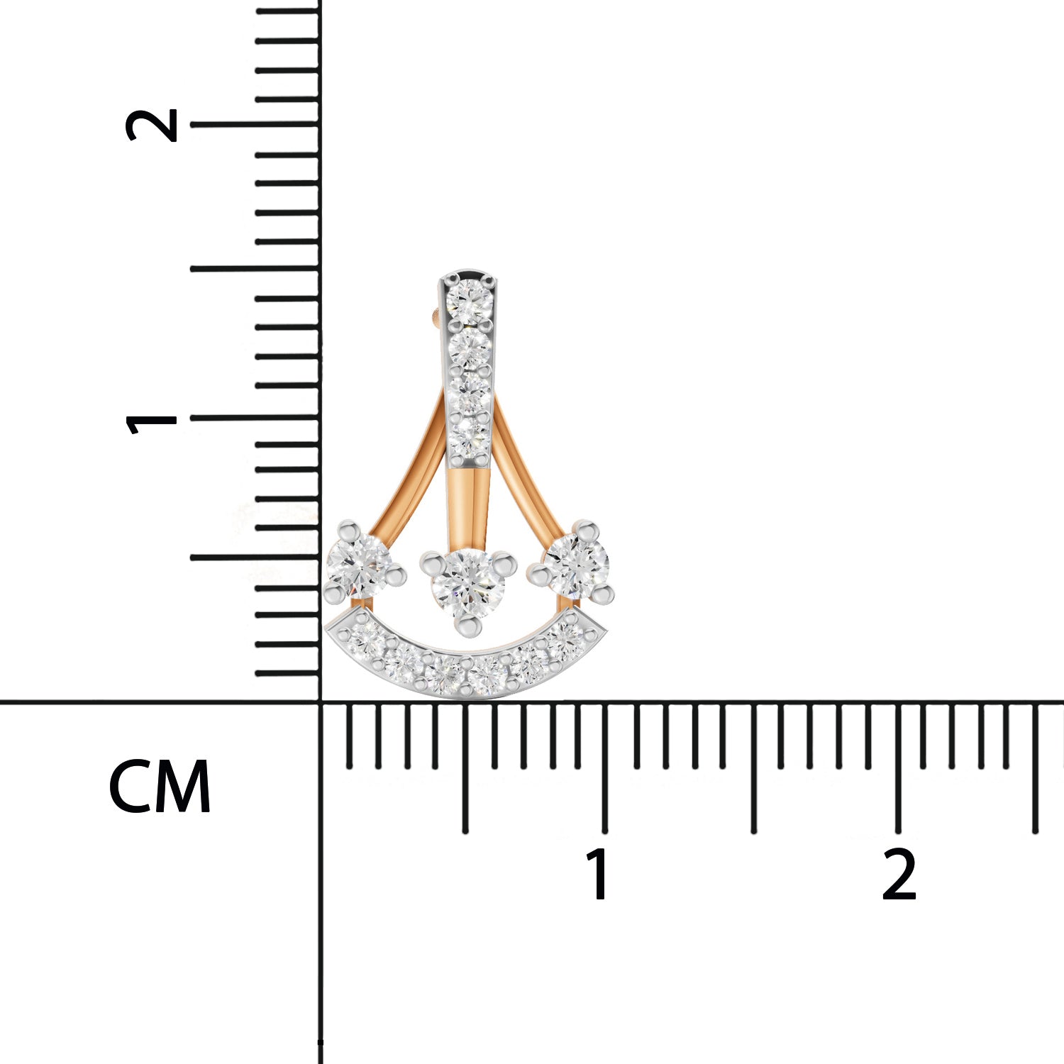 0.46 Carat Trinity Sparkle Earrings for Women | 14K Rose Gold