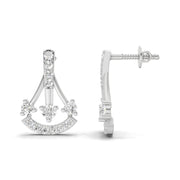 0.46 Carat Trinity Sparkle Earrings | 14K White Gold