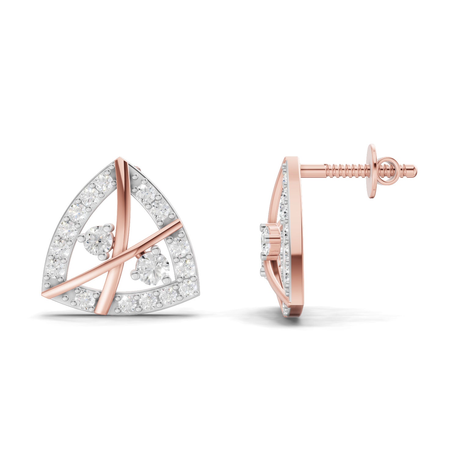 0.45 Carat Facetra Earrings | 14K Rose Gold