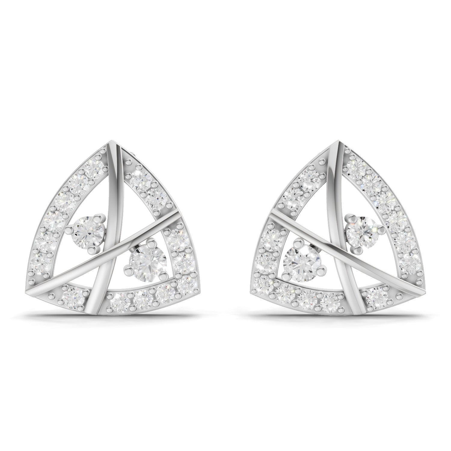 0.45 Carat Facetra Earrings | 14K White Gold