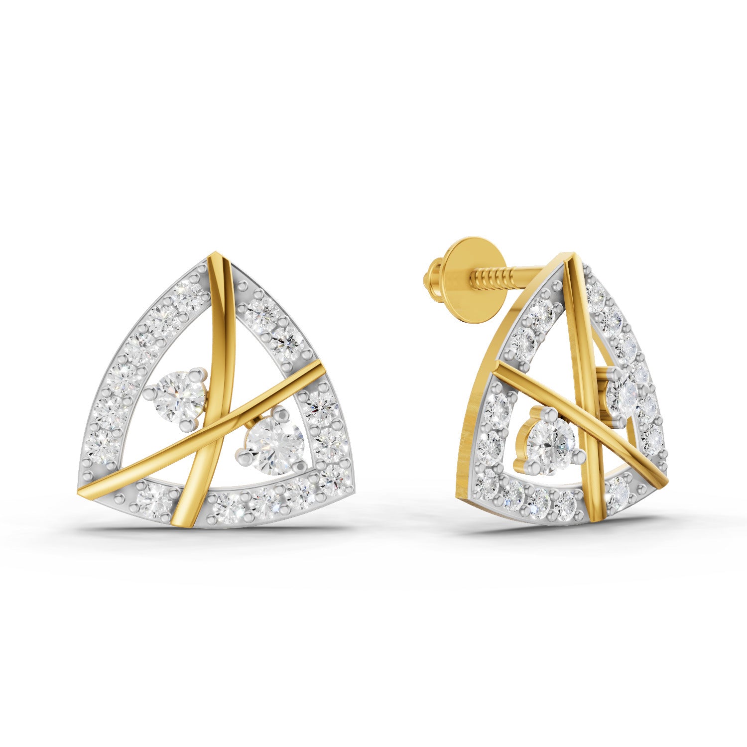 0.45 Carat Facetra Earrings | 14K Yellow Gold
