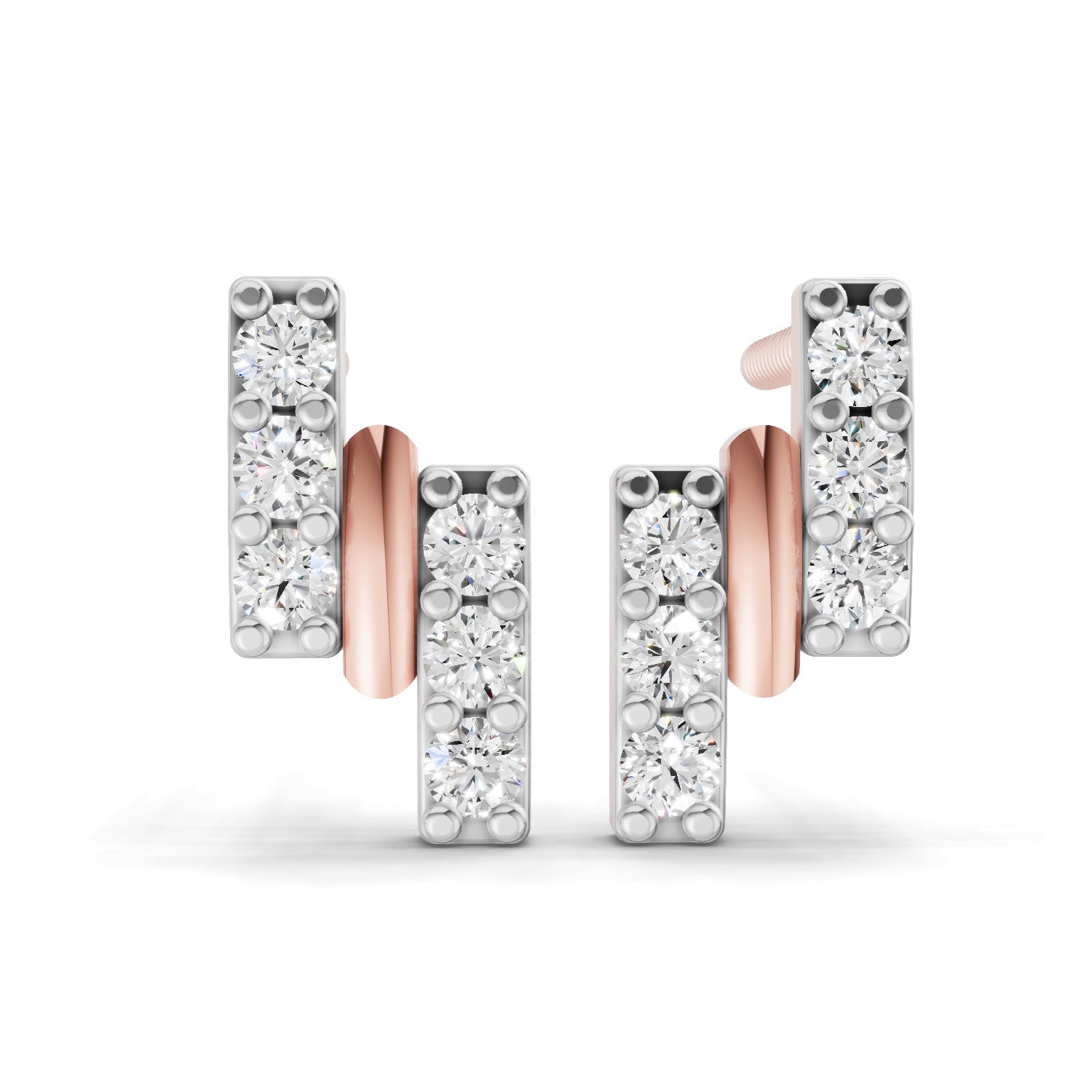 0.22 Carat Earrings for Women | 14K Rose Gold