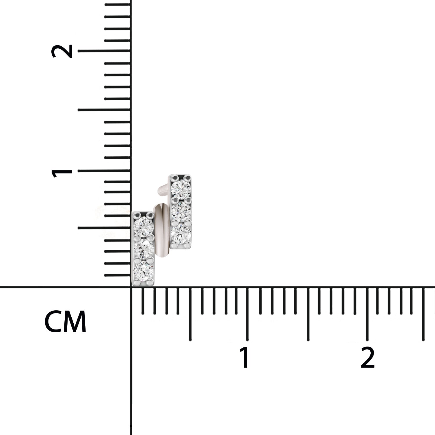 0.22 Carat Earrings for Women | 14K White Gold