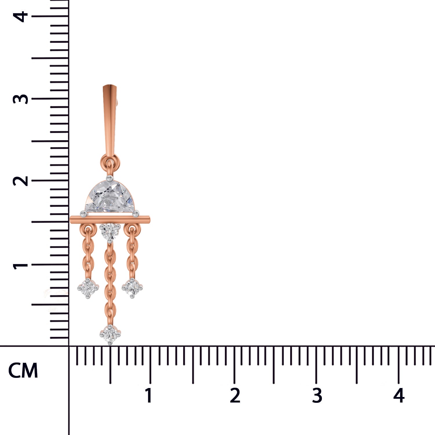 1 Carat Celestial Cascade Earrings | 14K Rose Gold