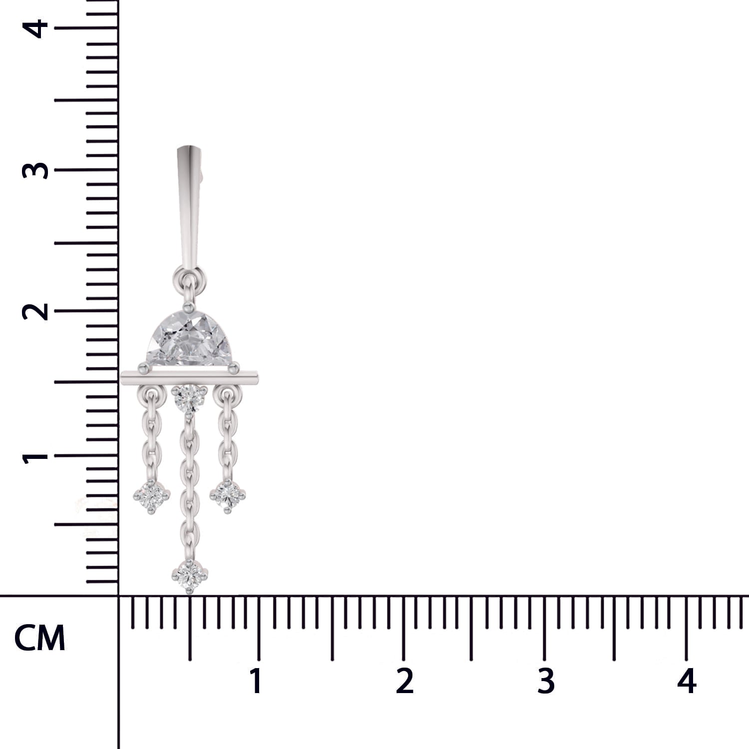 1 Carat Celestial Cascade Earrings | 14K White Gold
